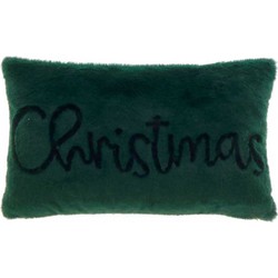 Unique Living | Kussen Christmas 30x50cm dark green | Kussen woonkamer of slaapkamer