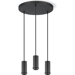 Moderne verlichtingspendel Pendel Xxl voor lampenkap - Zwart - 35/35/137.5cm - 3 lichts hanglamp gemaakt van Metaal - geschikt voor E27 LED lichtbron - voor lampenkap met doorsnede max.16cm