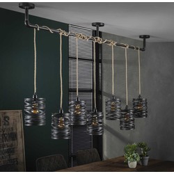 Hanglamp 7-Lichts - Metaal - Zwart - Lamp Twist Wikkel XL