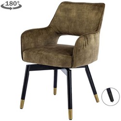 Tower living Lenno swivel armchair - fabric Adore 16 Forest green