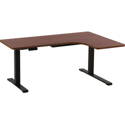 DESTIN  - Verstelbaar bureau - Donker/Zwart - Rechts - 160 cm - MDF