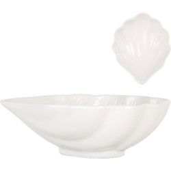 Clayre & Eef Kom Schelp Wit Keramiek