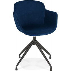Design stoel met armleuningen GRAPIN 59x54x80 cm Blauw
