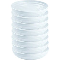 Plasticforte Kommetjes/schaaltjes - 8x - dessert/ontbijt - kunststof - D22 x 5.5 cm - Ivoor wit - Kommetjes