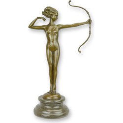 BRONZEN BEELD VAN DIANA DE JAGERES