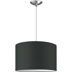 Moderne hanglamp Bling - antraciet - verlichtingspendel Basic inclusief lampenkap 35/35/21cm - pendel lengte 100 cm - geschikt voor E27 LED lamp - Pendellamp geschikt voor woonkamer, slaapkamer, keuken