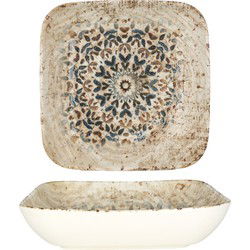 Rinart Serveerschaal - Aztec - Porselein - 20 cm - set van 2
