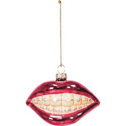 Xmas Hanger - Braclet Lip - Glass - Pink - 9x6,5x6,5cm