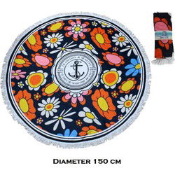 Strandlaken Rond polyester - diameter 150cm - MARITIME