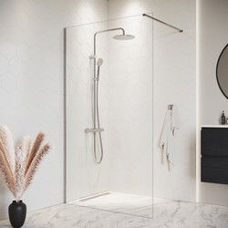 Badplaats Douchewand Florida 120 x 200 cm - Chroom – Inloopdouche 8 mm Veiligheidsglas