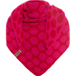 Knit Factory Liva Omslagdoek - Bright Red/Fuchsia - 180x75 cm