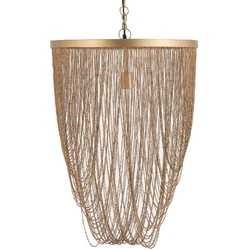 PTMD Hanglamp Nishan - 50x50x70 cm - Ijzer - Goud