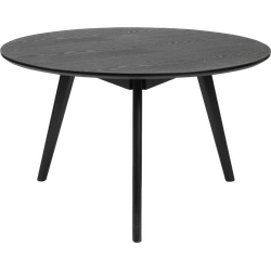 Yumi ronde houten salontafel zwart  - Ø90 cm