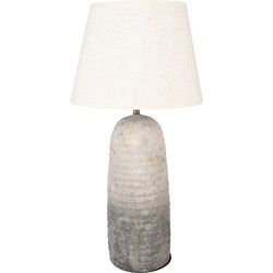 Clayre & Eef Tafellamp Grijs Terracotta