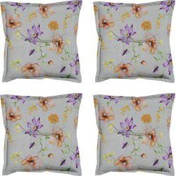 Madison -  Zitkussen Florina purple - Ca. 50x50 cm - Set van 4