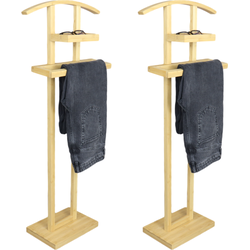 MISOU Dressboy - Kledingstandaard - Kledinghouder - 2 Stuks - Kledingbutler -  Hout - 114 cm - Bamboe