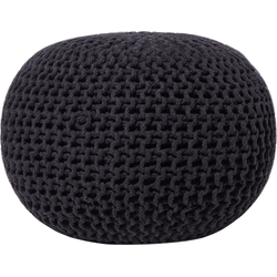 CONRAD - Poef - Zwart - 50 cm - Katoen