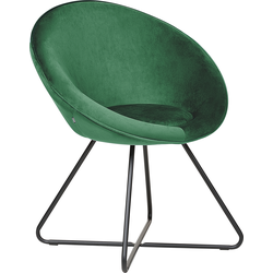 FLOBY II - Fauteuil - Smaragdgroen - Fluweel