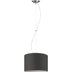 Moderne hanglamp Bling - antraciet - verlichtingspendel Deluxe inclusief lampenkap 30/30/20cm - pendel lengte 100 cm - geschikt voor E27 LED lamp - Pendellamp geschikt voor woonkamer, slaapkamer, keuken