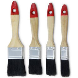 Verfkwasten set - 4-delig - hout - synthetisch - 20-50 mm - Verfkwasten
