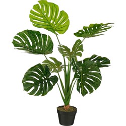 Mica Decorations Kunstplant Monstera - 60x60x90 cm - Polyethyleen - Groen