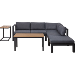 Beliani MESSINA - Loungeset-Zwart-Aluminium