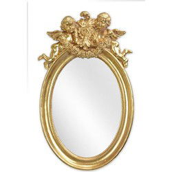A RESIN FRAMED GOLD MIRROR