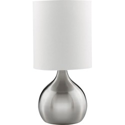 Landelijke Tafellamp - Bussandri Exclusive - Metaal - Landelijk - E14 - L: 15cm - Voor Binnen - Woonkamer - Eetkamer - Zilver