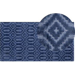 Beliani ADATEPE - Laagpolig-Blauw-Viscose