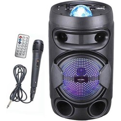 INOVALLEY KA02 KOM - 400W Bluetooth-lichtluidspreker - Karaokefunctie - Multicolor LED-kaleidoscoopbal - USB-poort, Micro-SD