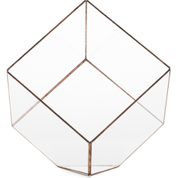 Geometrisch terrarium Cube van Hart & Ruyt - 20cm - Koper