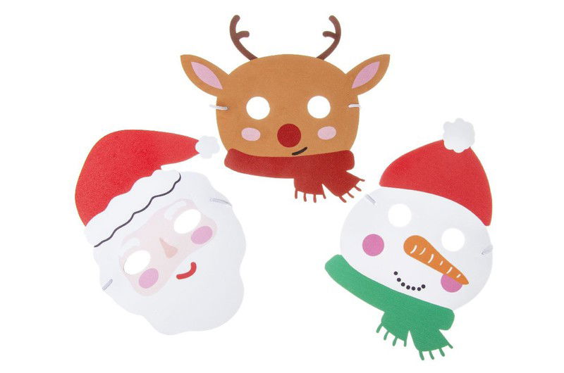 Duckiez Kerstmis Masker In Foam - 24 stuks - 