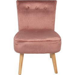 Clayre & Eef Eetkamerstoel Roze Hout
