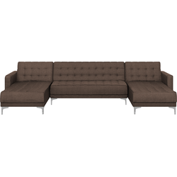 Beliani ABERDEEN - Modulaire Sofa-Bruin-Polyester