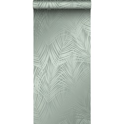 Origin Wallcoverings behang palmbladeren vergrijsd groen - 0,53 x 10,05 m - 347709