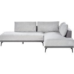 Beliani MYKEN - Hoekbank-Grijs-Polyester
