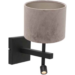 Steinhauer wandlamp Stang - zwart - metaal - 8206ZW