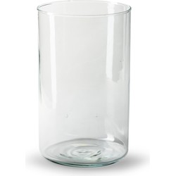 Jodeco Bloemenvaas Chelsea - helder transparant - glas - D12,5 x H20 cm - cilinder vaas - Vazen