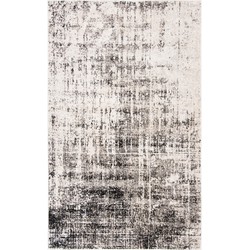 Safavieh Modern Abstract Indoor Woven Area Rug, Adirondack Collection, ADR207, in Silver & Black, 91 X 152 cm