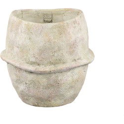 PTMD Bloempot Haania - 30x30x30 cm - Cement - Beige