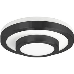 Highlight - Master - Moderne plafondlamp - E27 - 26 x 26 x 9,5cm - Zwart