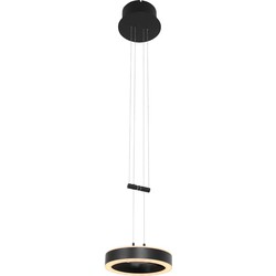 Hanglamp met ronde lamp zwart Steinhauer Piola Metaal