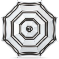 Parasol - zwart/wit - gestreept - D180 cm - UV-bescherming - incl. draagtas - Parasols
