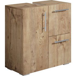 Badplaats Wastafel Onderkast Mars 60 x cm x 60 cm - Kastanje Eiken - Badkamerkast – Staand Wastafelmeubel
