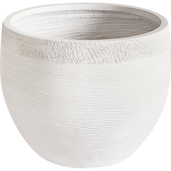 ZAKROS - Bloempot - Wit - 38 cm - Klei-vezelmengsel
