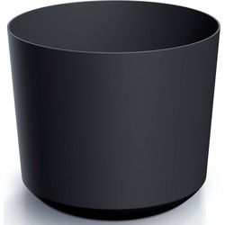Prosperplast Plantenpot Babylon - kunststof - antraciet grijs - D39cm - Plantenpotten