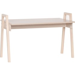 Bureau decor hout en massief eiken poten L128 cm - SPOT