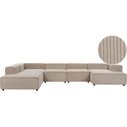 Beliani APRICA - Modulaire Sofa-Bruin-Corduroy