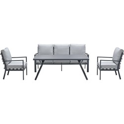 Garden Impressions Senja lounge dining set stoel-bank 4-delig - licht grijs