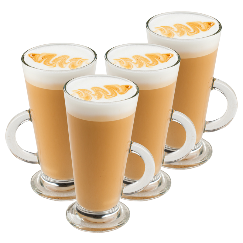 OTIX Latte Macchiato - Irish Coffee - Glazen - 280 ml - 4 Stuks - Theeglazen met Oor - Cappuccino Glazen - 